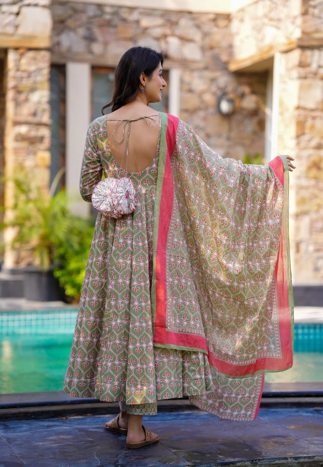 MULTICOLOUR FLORAL COTTON SUIT SET