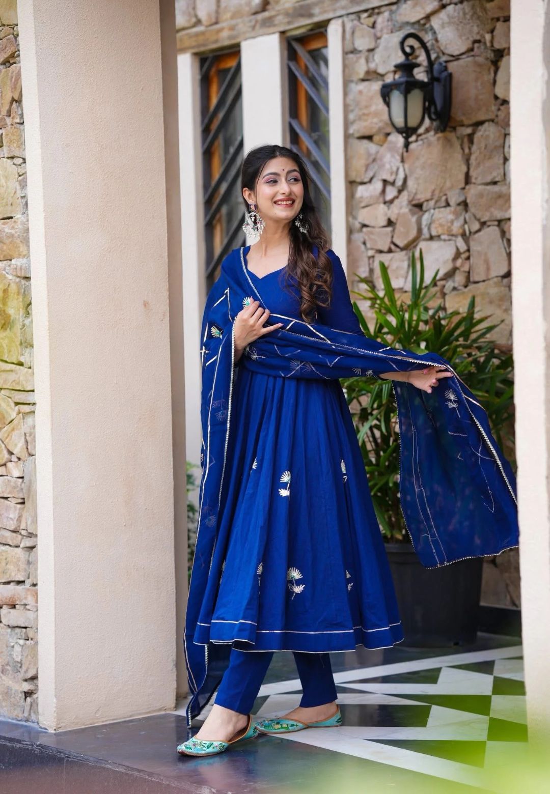 VARTIKA BLUE COTTON SUIT SET