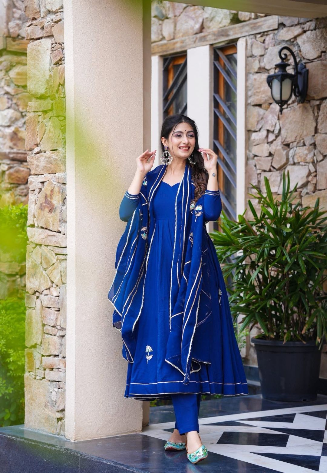 VARTIKA BLUE COTTON SUIT SET