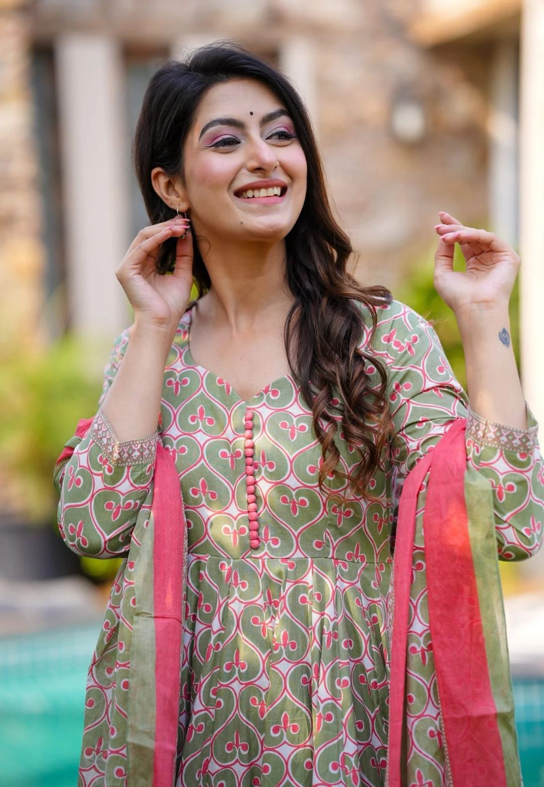 MULTICOLOUR FLORAL COTTON SUIT SET