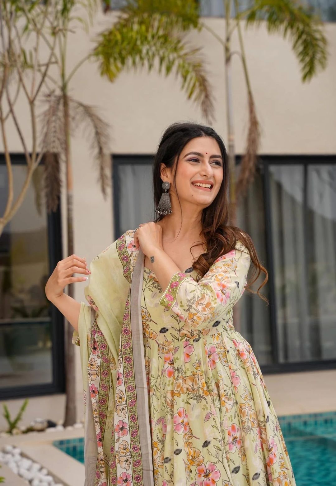 BEIGE DIYA COTTON SUIT SET