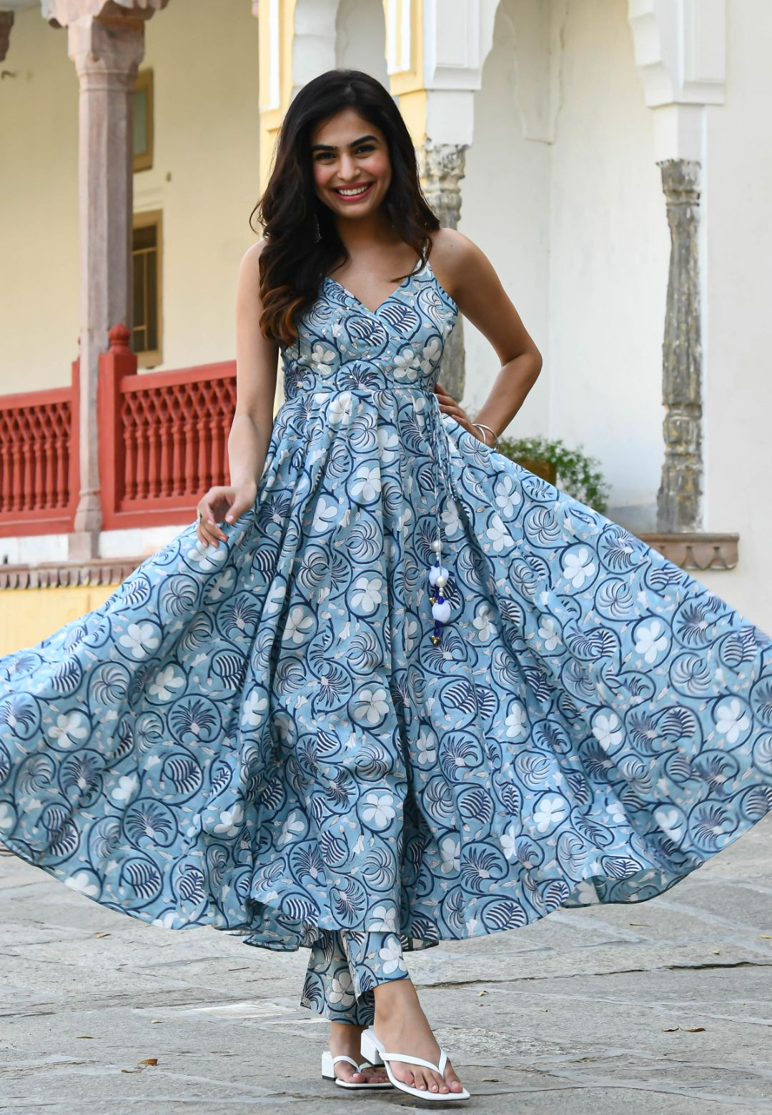 KAMYA BLUE COTTON KURTA SET