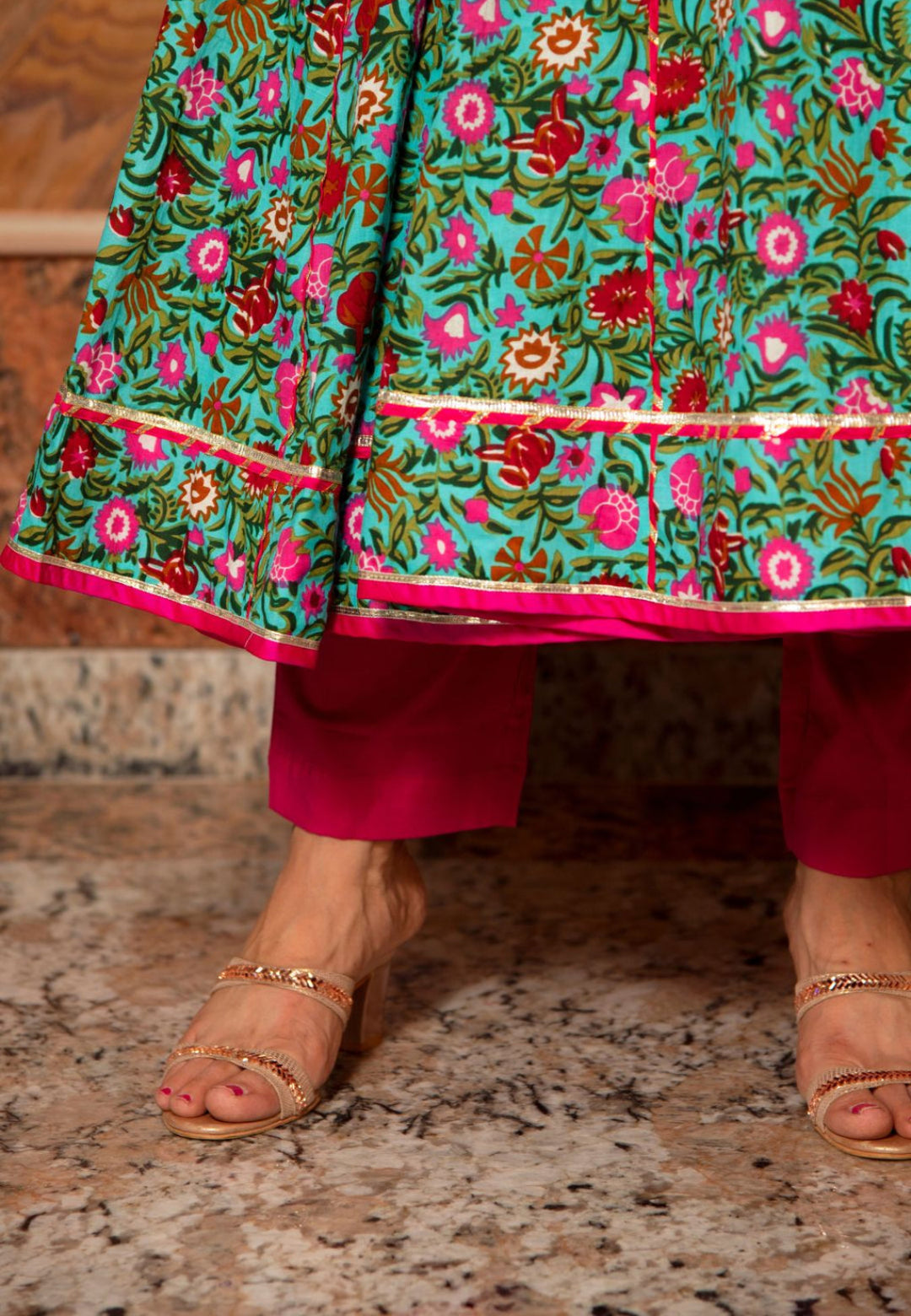 MUGHAL BLUE COTTON SUIT SET