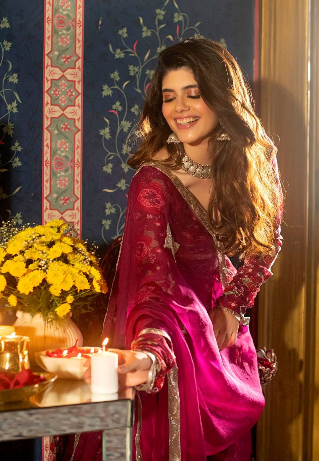 ININA CHANDERI TWIRL LEHENGA SET