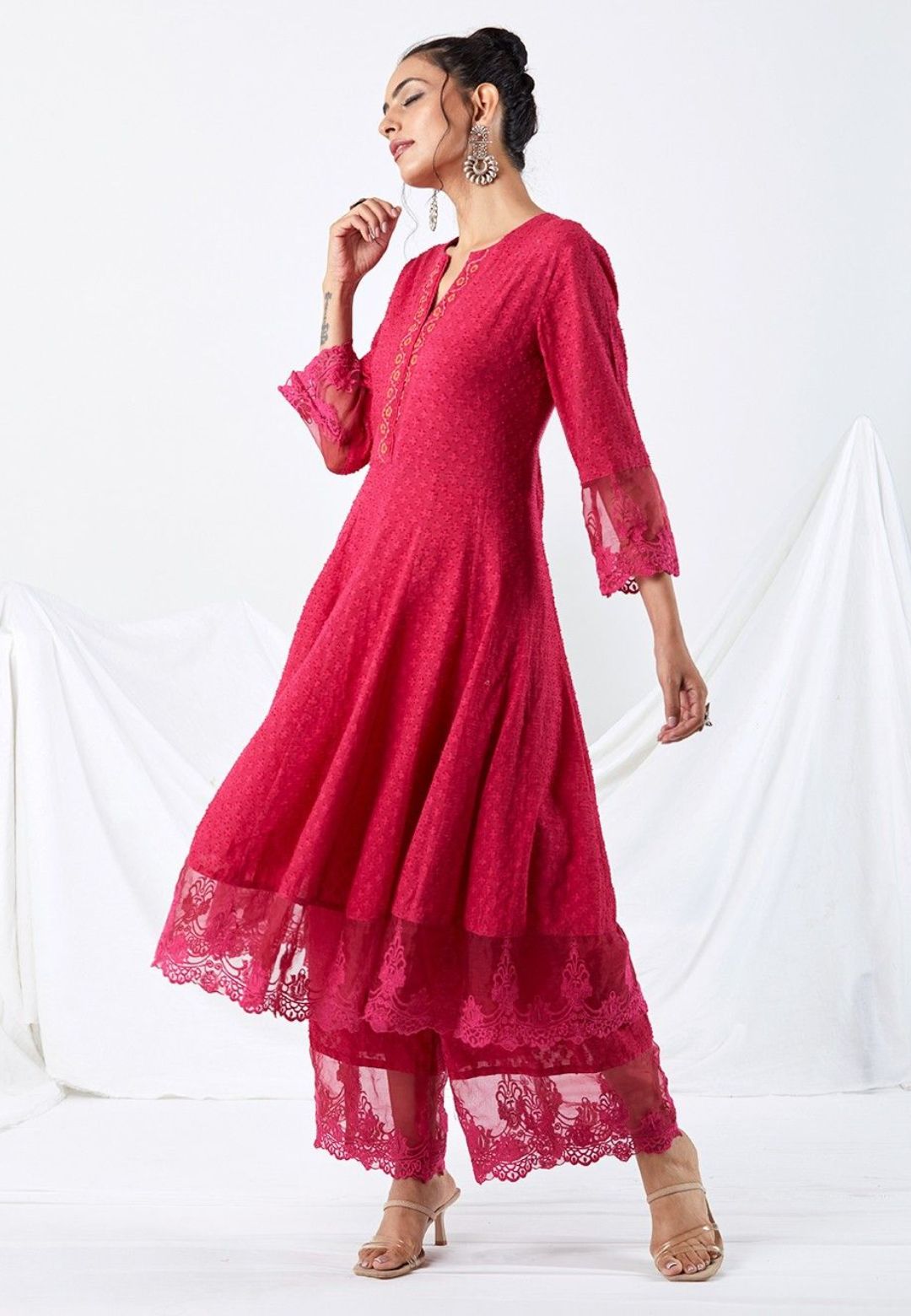 PINK DHOBBY COTTON KURTA SET