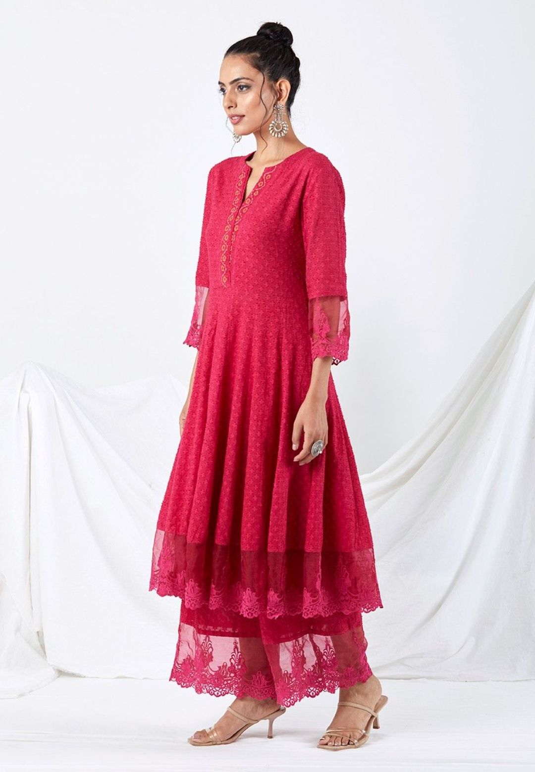 PINK DHOBBY COTTON KURTA SET