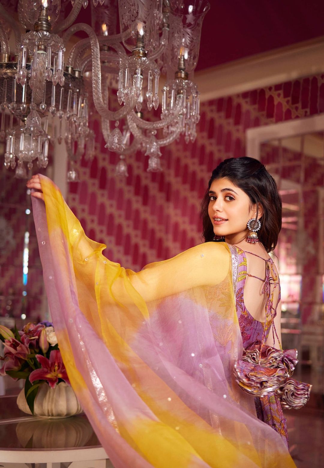 LILAC ZIYA TIERED ANARKALI SUIT SET