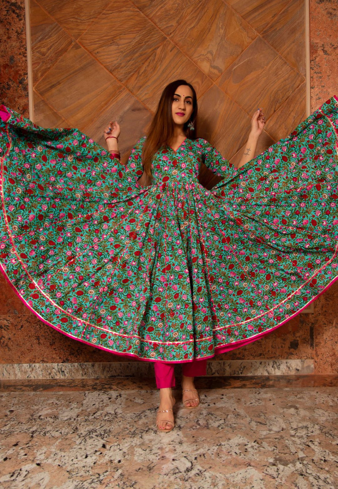 MUGHAL BLUE COTTON SUIT SET