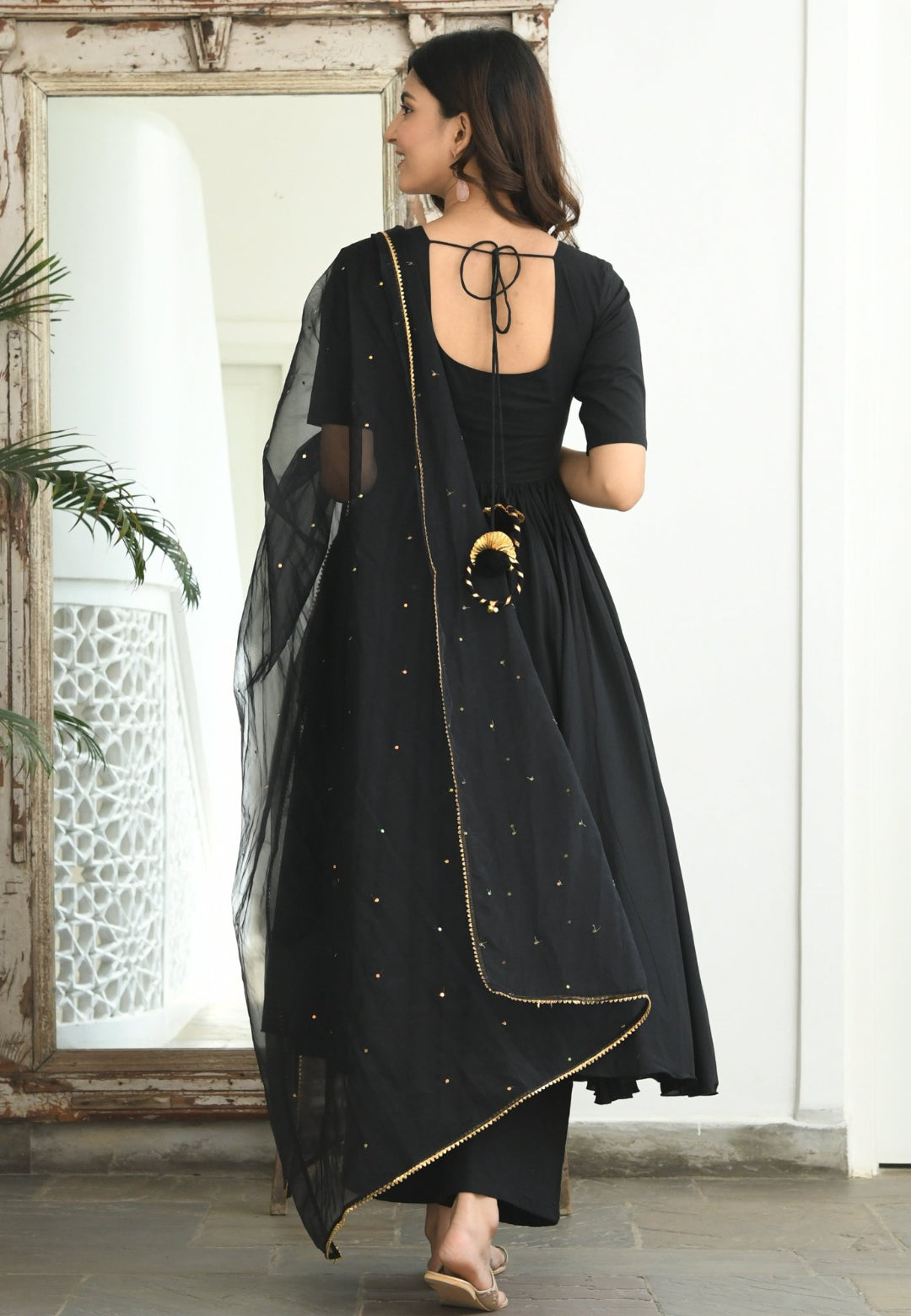 BLACK ANARKALI SUIT SET