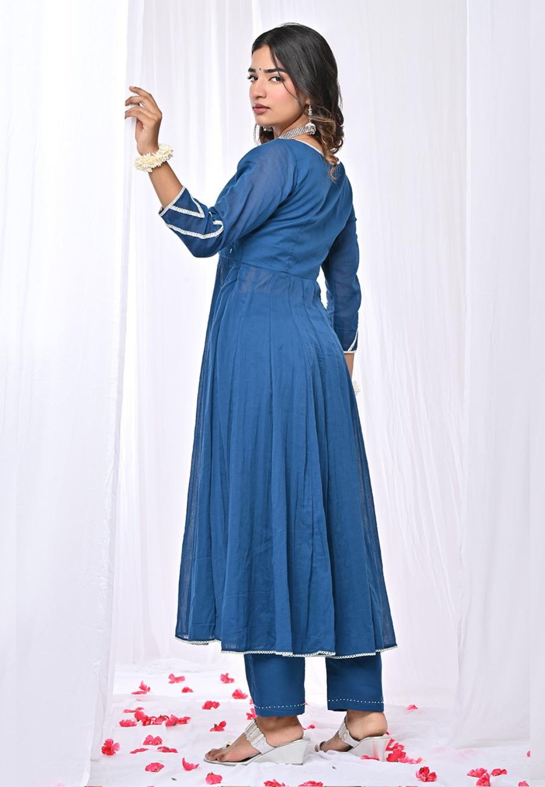MANIKA BLUE ANARKALI SUIT SET