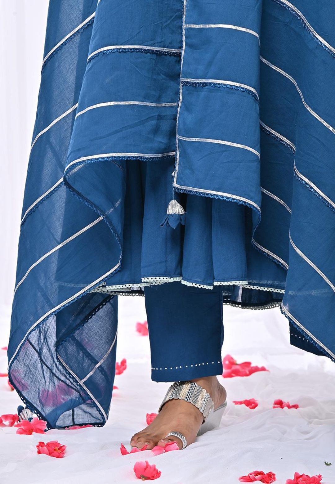 MANIKA BLUE ANARKALI SUIT SET