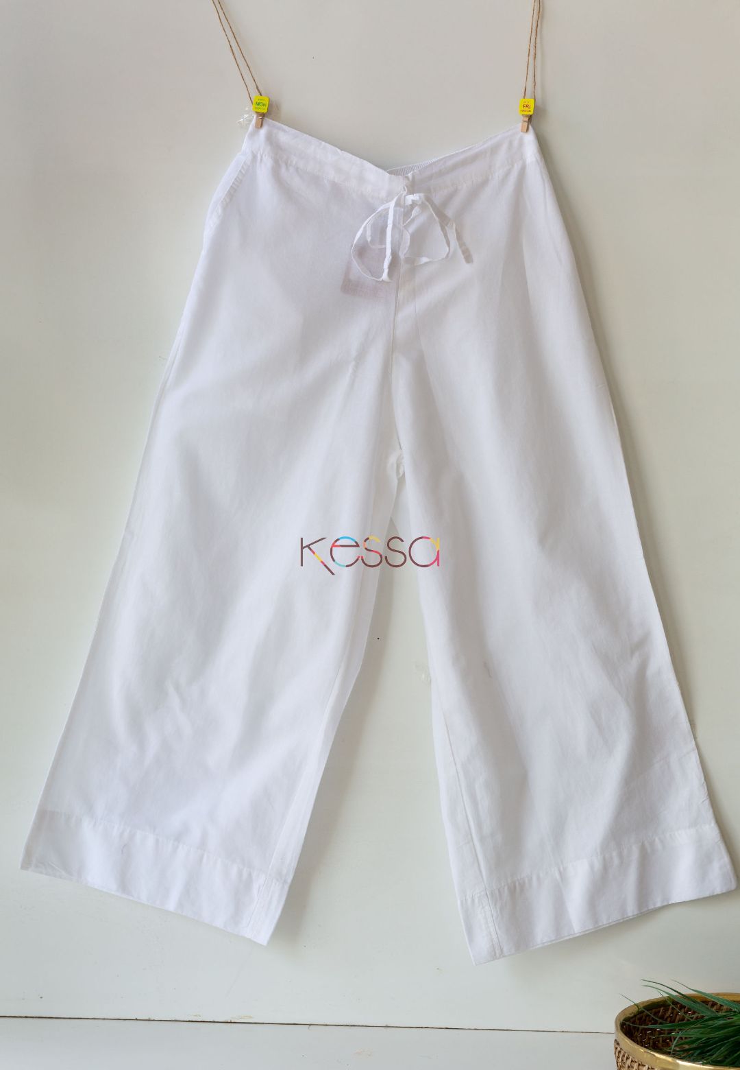 SNOW WHITE COTTON PALAZZO
