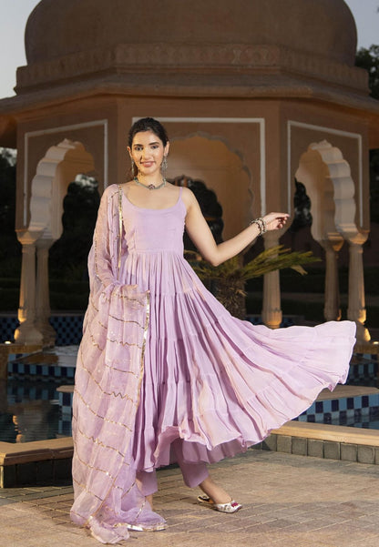 LILAC SAANVI GOTAPATTI GEORGETTE SUIT SET