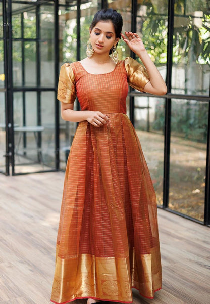 NAVYA METHI GOLD FESTIVE ANARKALI