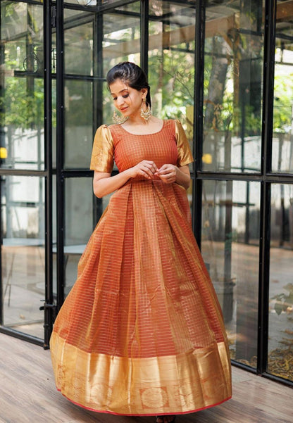 NAVYA METHI GOLD FESTIVE ANARKALI