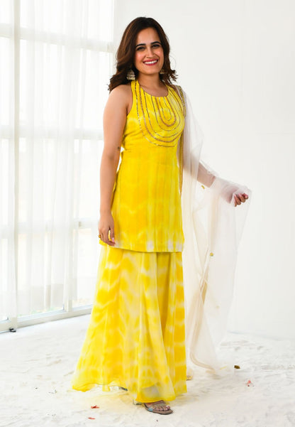 YELLOW RANG GEORGETTE SUIT SET