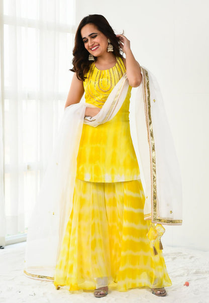 YELLOW RANG GEORGETTE SUIT SET