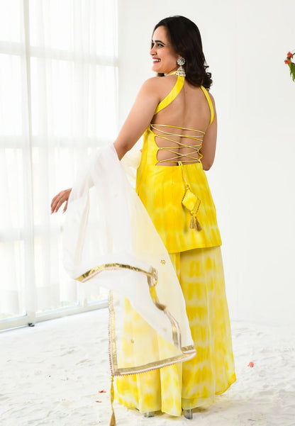 YELLOW RANG GEORGETTE SUIT SET