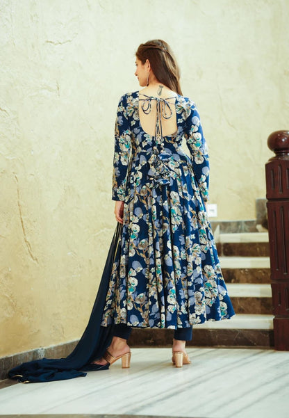 BLUE ORCHID RAYON COTTON SUIT SET