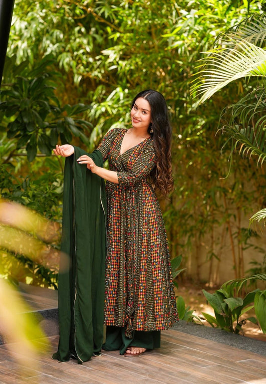 EMERALD GREEN REHIMA COTTON SUIT SET