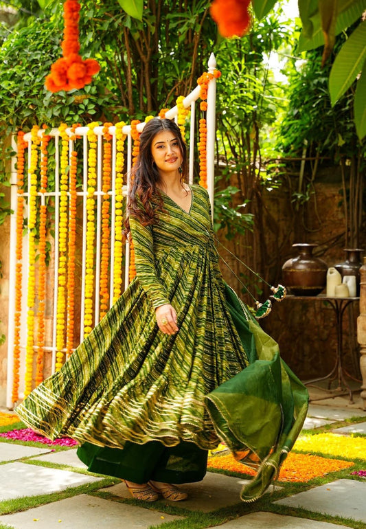 RAYON GREEN SUIT SET