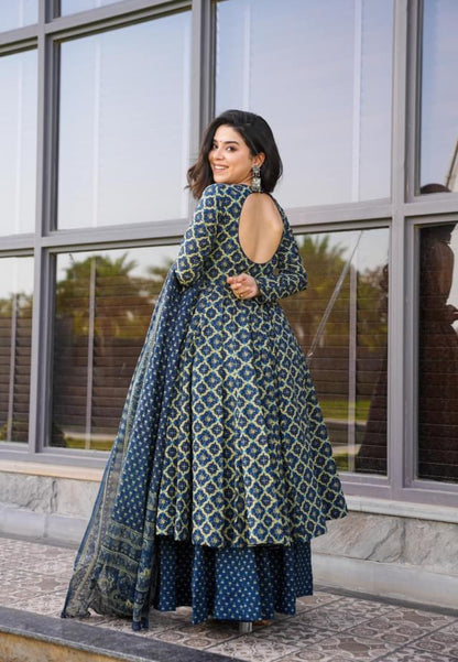 BLUE JADE COTTON SUIT SET