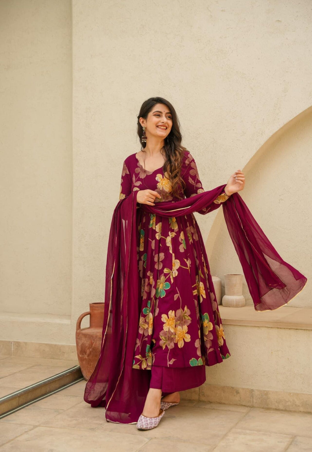BOYSENBERRY PURPLE NOURA RAYON SUIT SET