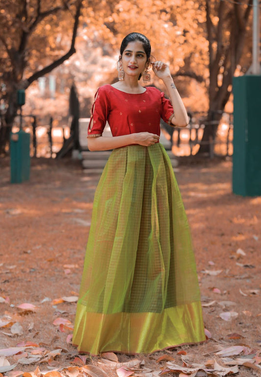 NAVYA RED FESTIVE ANARKALI