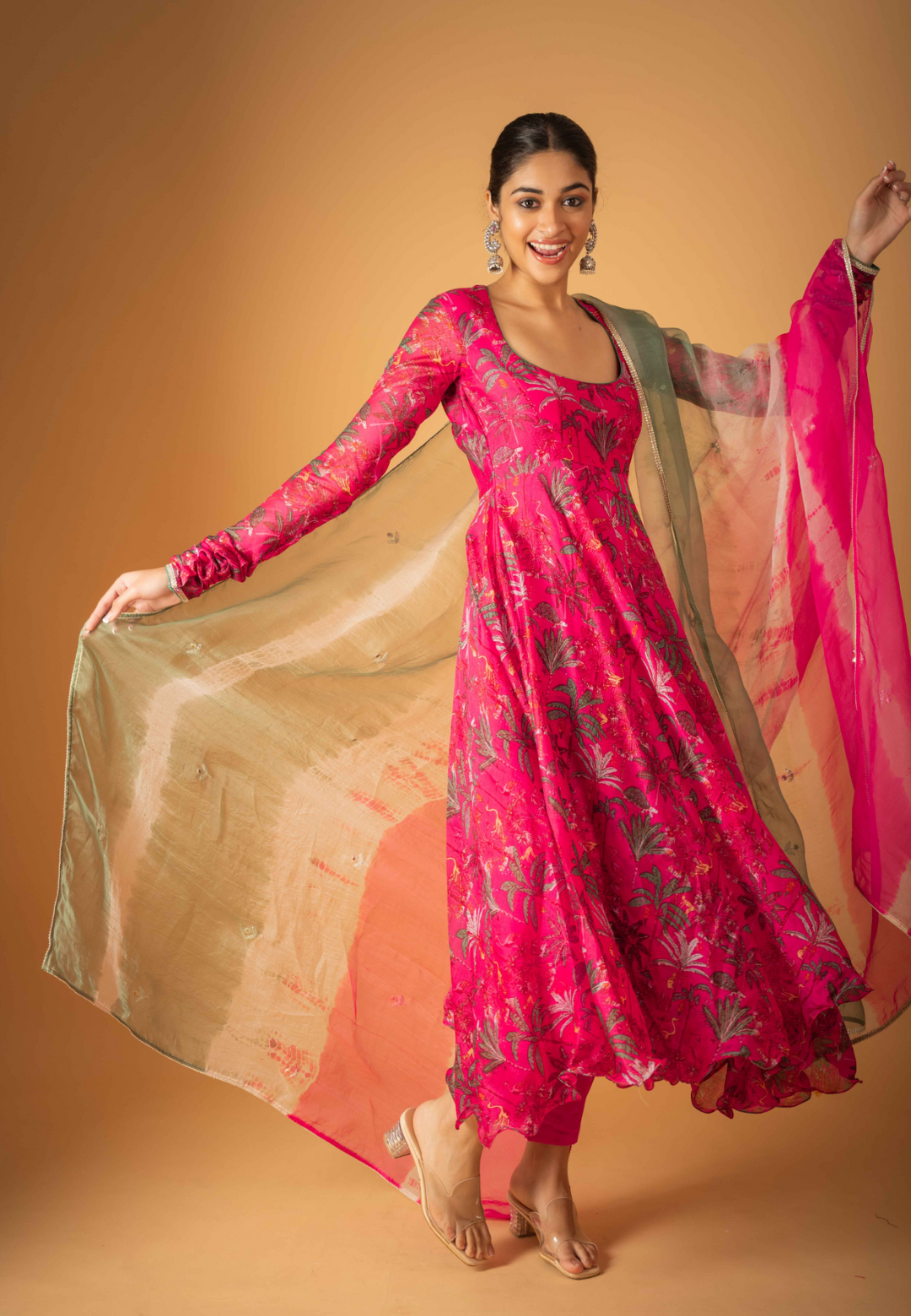 PINK TAAVI CHANDERI SUIT SET