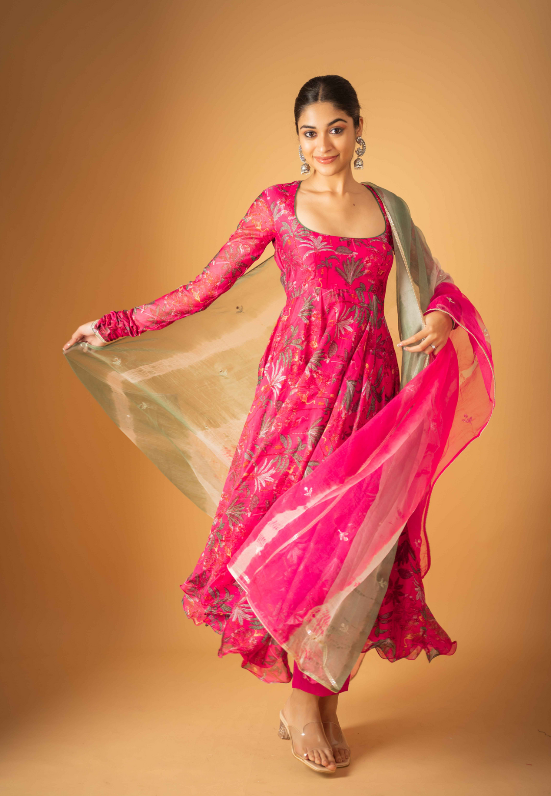 PINK TAAVI CHANDERI SUIT SET