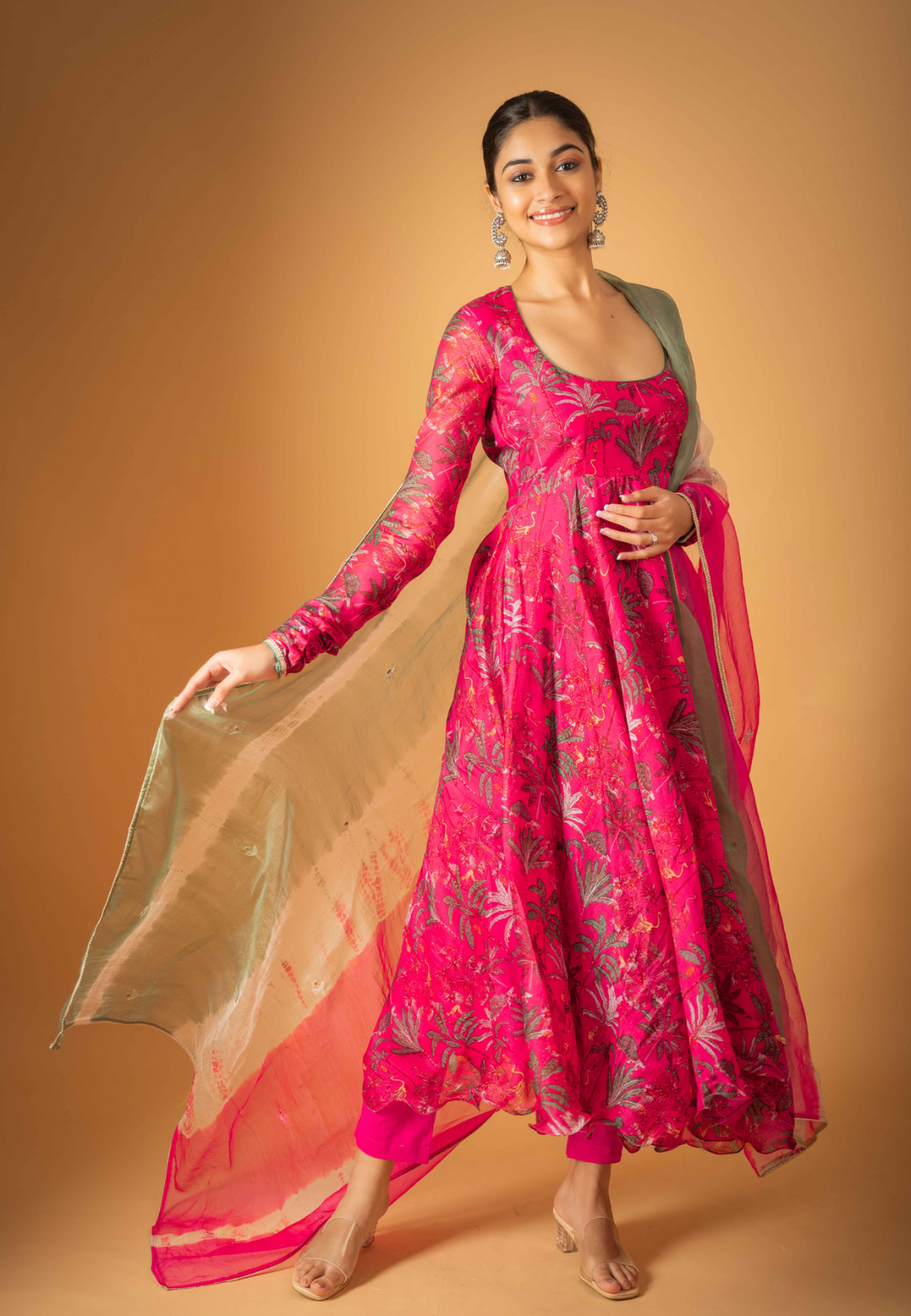 PINK TAAVI CHANDERI SUIT SET