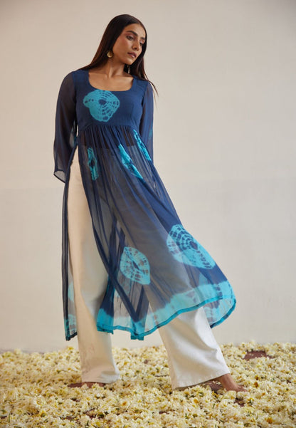 NEEL BLUE SHIBORI KURTA
