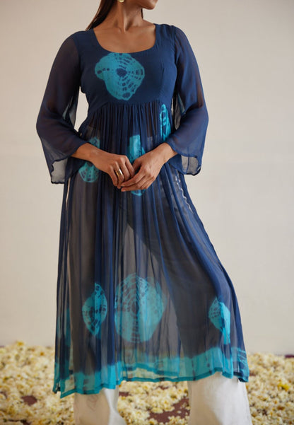 NEEL BLUE SHIBORI KURTA