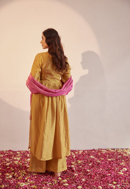 SUN HARA TISSUE SILK KURTA SET