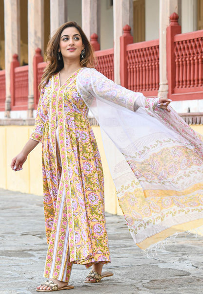 YEELOW CHARM COTTON SUIT SET