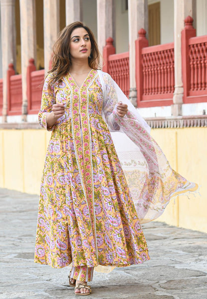 YEELOW CHARM COTTON SUIT SET