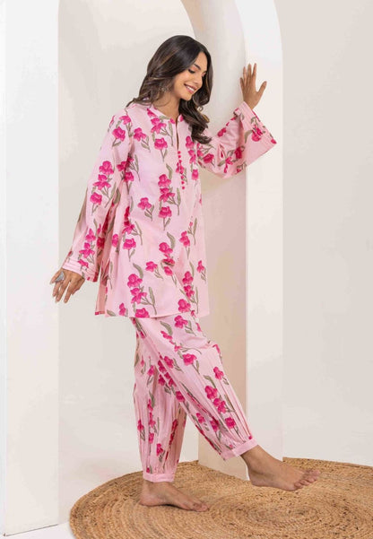 PINK ROSE COOORD COTTON KURTA SET