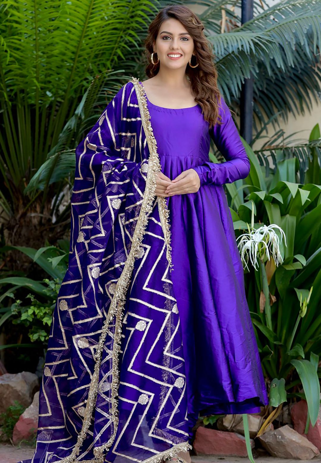 PURPLE MADHU SILK SUIT SET