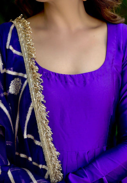 PURPLE MADHU SILK SUIT SET