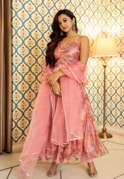 PINK KANWAL CHANDERI SUIT SET