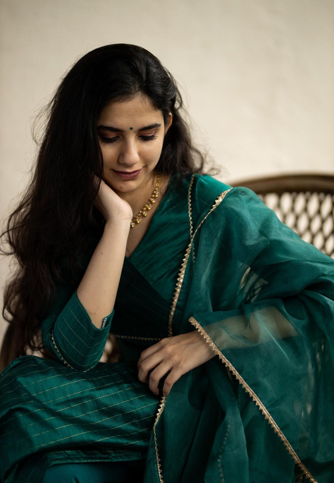 GREEN TEAL KURTA SET
