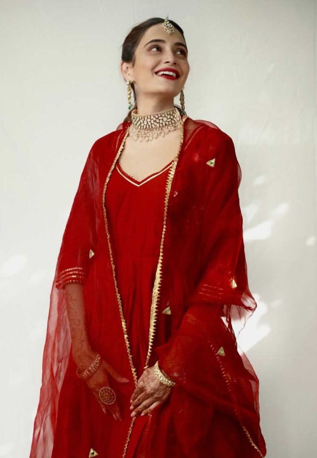 RED COTTON SUIT SET