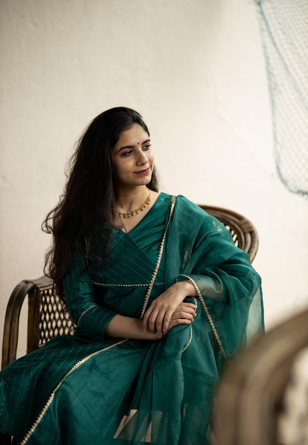 GREEN TEAL KURTA SET