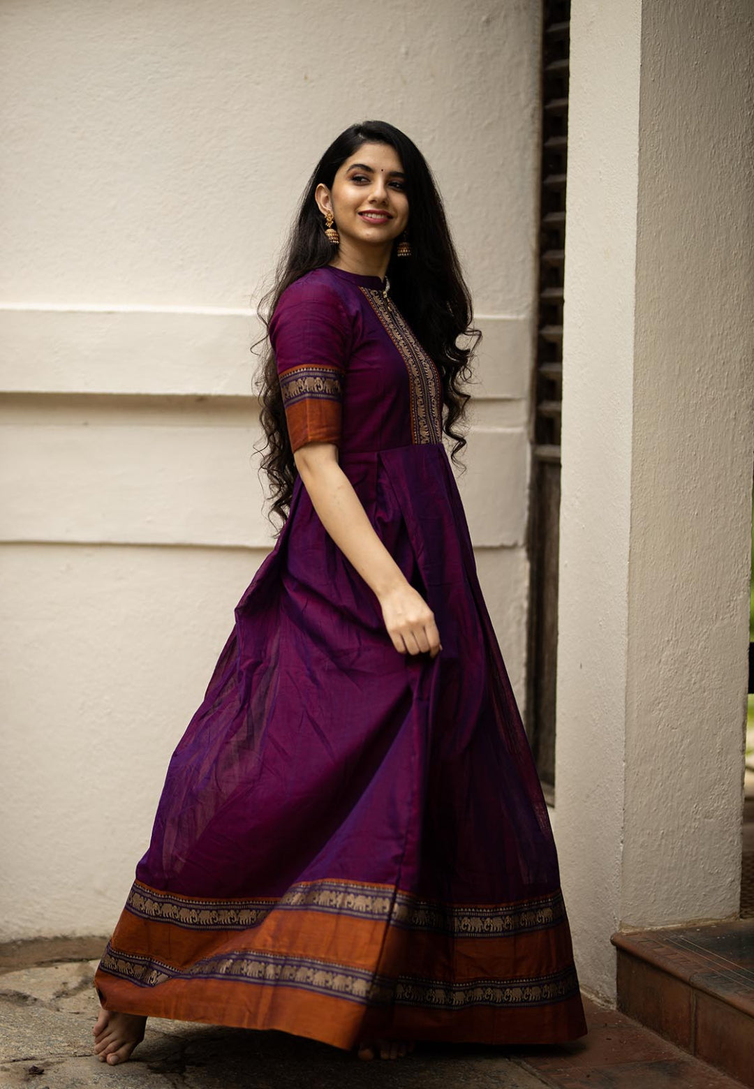 MAGENTA PURPLE NILAMBARI ANARKALI