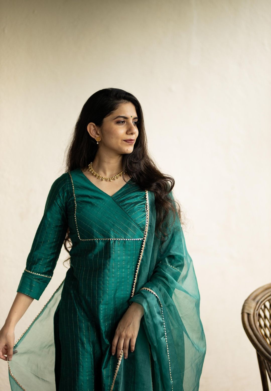 GREEN TEAL KURTA SET