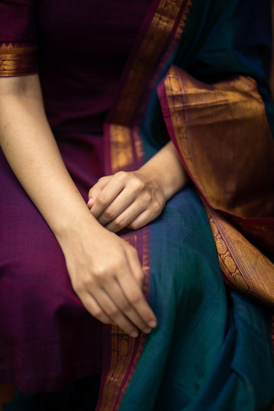 MAGENTA NARAYANPET KURTA SET