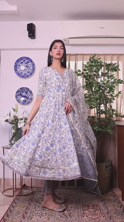 PASTEL WHITE SEHRISH GOTA SUIT SET