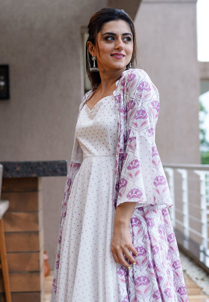 WHITE LILAC ALISA JACKET SET