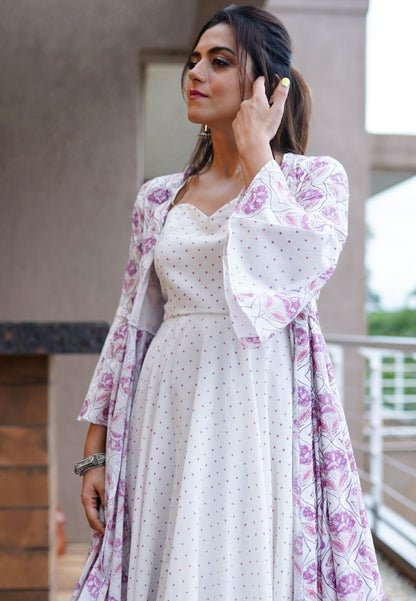 WHITE LILAC ALISA JACKET SET
