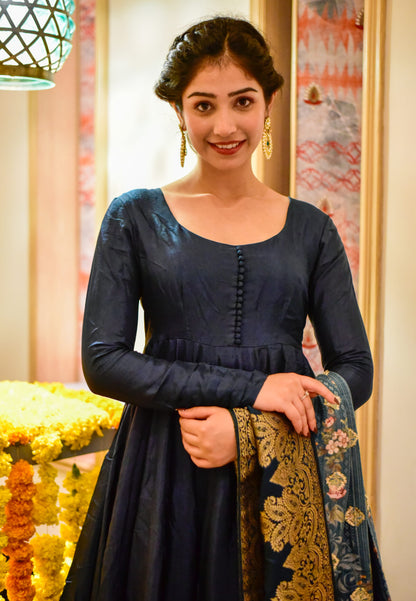 BLUE CHAAND ANARKALI SUIT SET